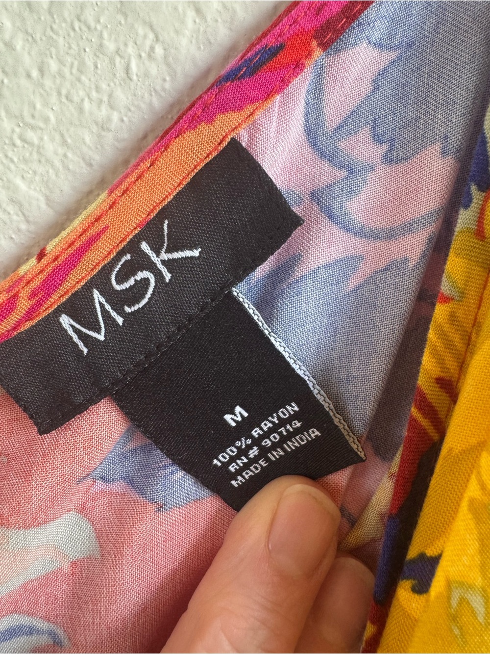 MSK Tie Front Tropical Romper - Picture 8 of 10